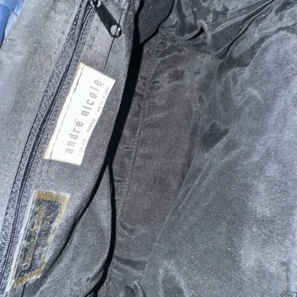 Rare Vintage Andre Nicole‎ Patriotic Gold US Flag Leather Crossbody Bowling Bag - Picture 9 of 9